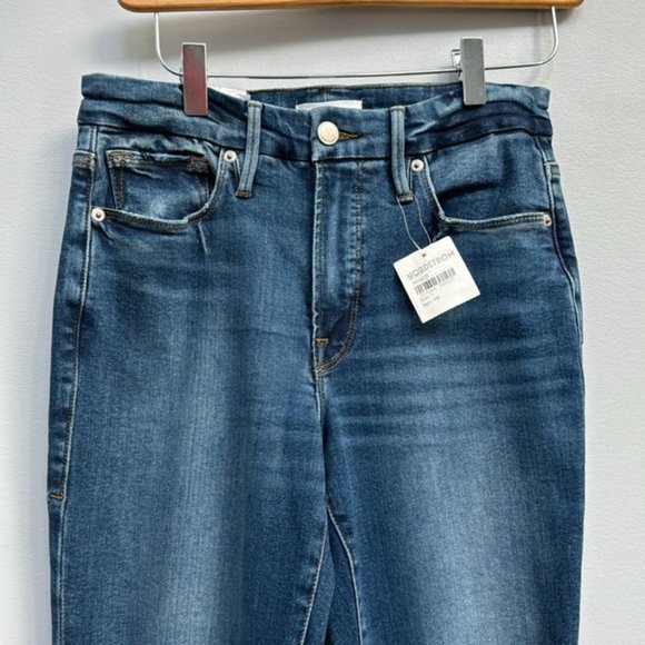 Good American Blue Distesssed Light Compression Skinny Jeans Size 27 NWT - Picture 3 of 9